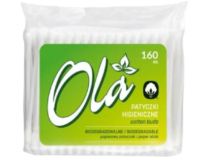 OLA Patyczki kosmetyczne papierowe, 160 szt.