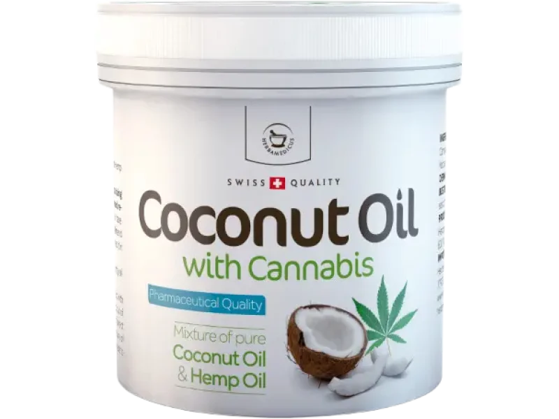 Olej kokosowy z konopiami, 250 ml