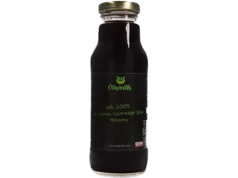 OLEJVITA Sok 100% z owocu czarnego bzu – tłoczony, płyn, 300 ml