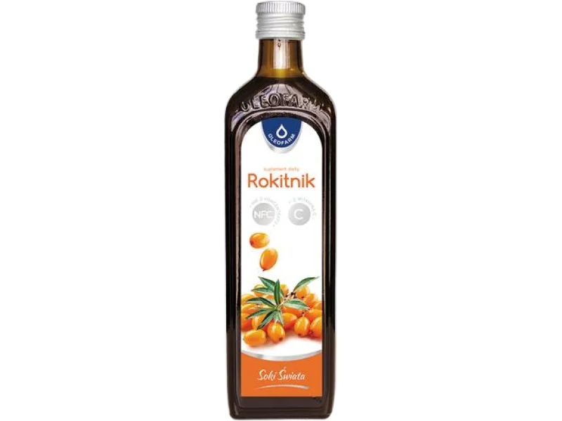 OLEOFARM Sok z rokitnika z witaminą C, płyn, 490 ml