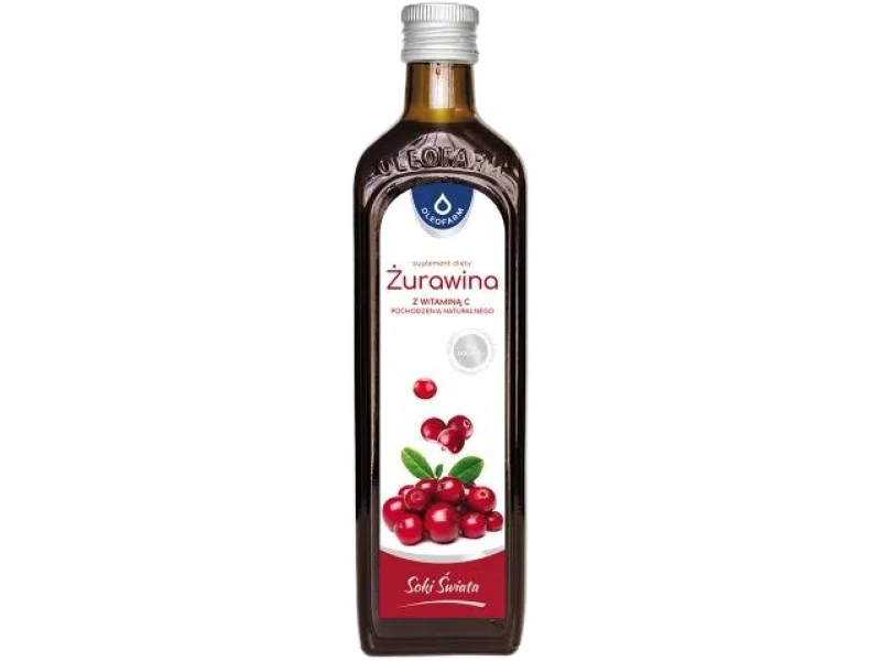 Oleofarm Sok z żurawiny z naturalną witaminą C, płyn, 490 ml