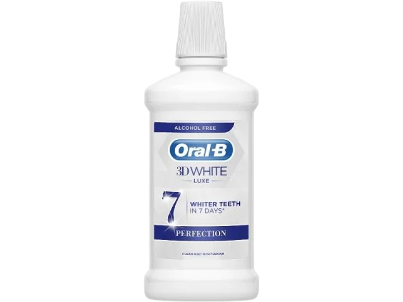 ORAL-B 3D White Luxe Perfection Płyn do płukania jamy ustnej, płyn do jamy ustnej, 500 ml