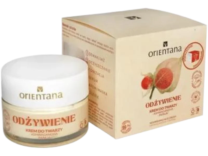 Orientana Naturalny odżywczy krem do twarzy Ashwagandha Papaja, 40 ml
