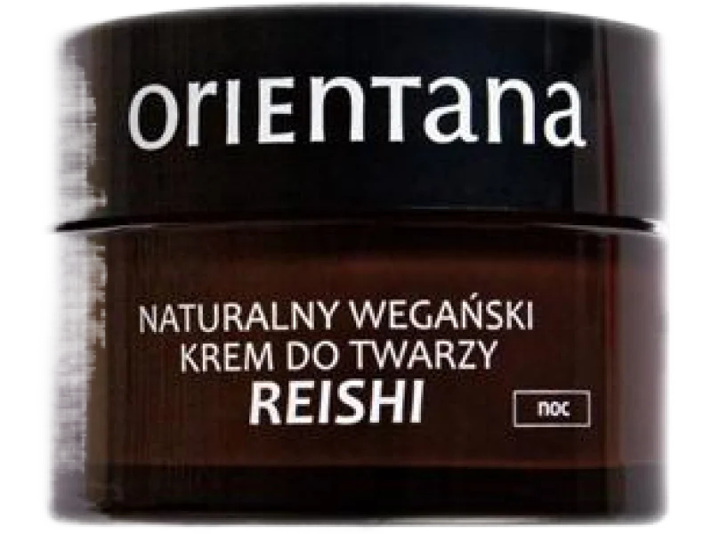 Orientana naturalny wegański krem do twarzy Reishi na noc, 50 ml