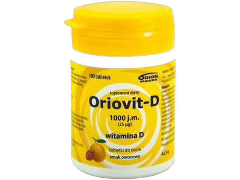 Oriovit-D, tabletki do żucia, 1000 j.m., 100 tabl.