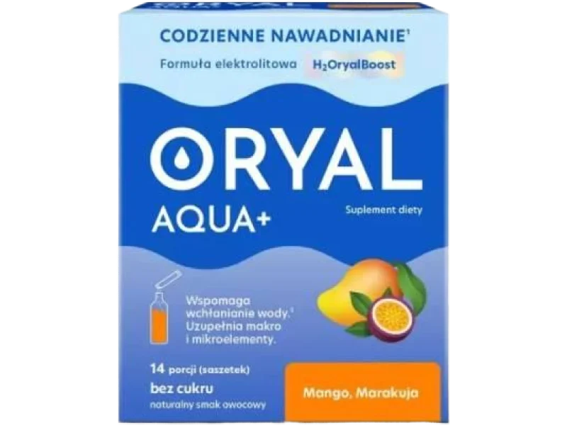 Oryal Aqua+ Mango, Marakuja, saszetki, 14 sasz.