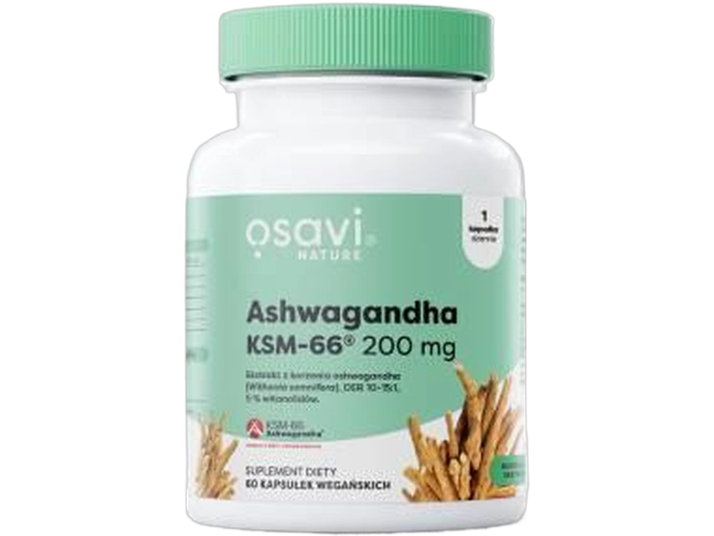 Osavi Ashwagandha KSM-66, kapsułki, 200 mg, 60 kaps.