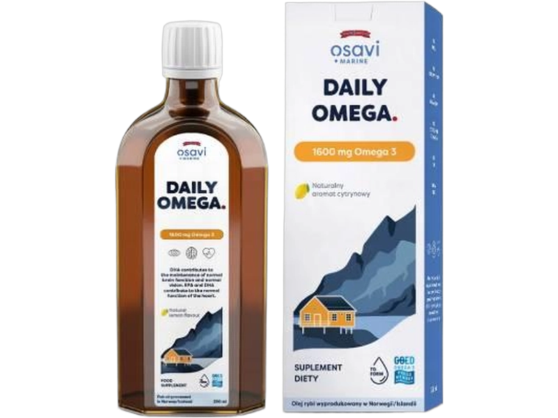 Osavi Daily Omega Omega 3, cytryna, płyn, 500 ml