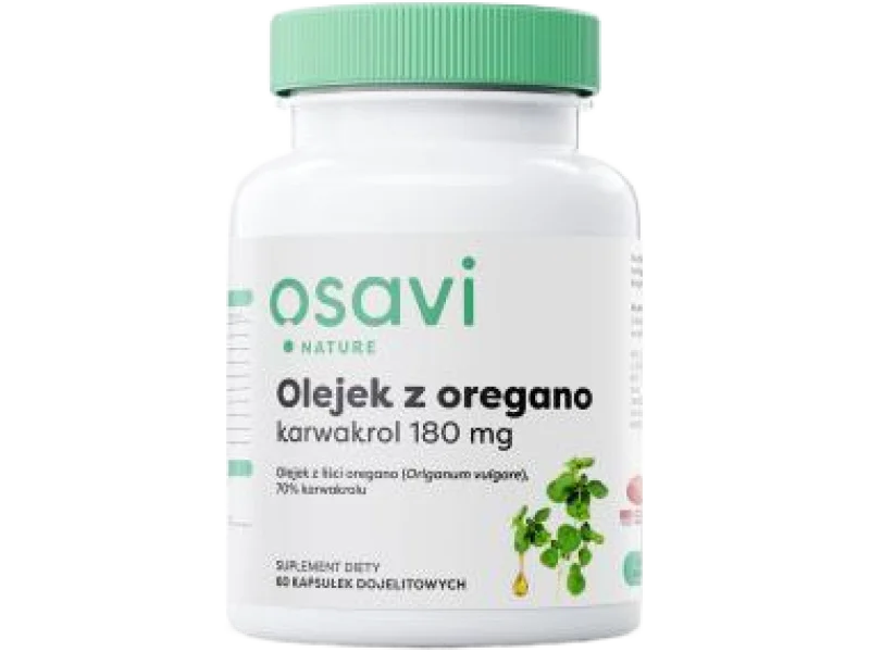 OSAVI Olejek z oregano karwakrol, kapsułki miękkie, 60 kaps.