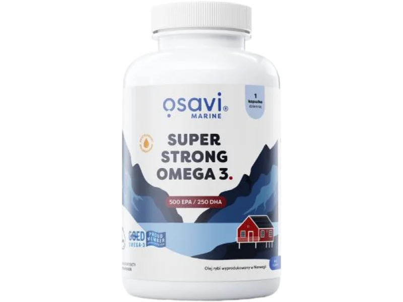 OSAVI Super Strong Omega 3, kapsułki miękkie, 500 mg EPA + 250 mg DHA, 180 kaps.