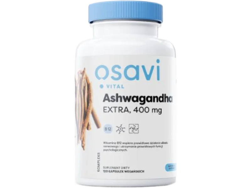 OSAVI Vital Ashwagandha Extra 400mg z wit. B12, kapsułki, 120 kaps.