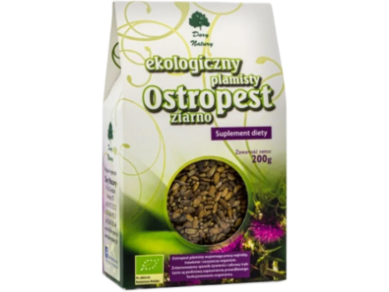 Ostropest plamisty ziarno DARY NATURY, zioło pojedyncze, 200 g