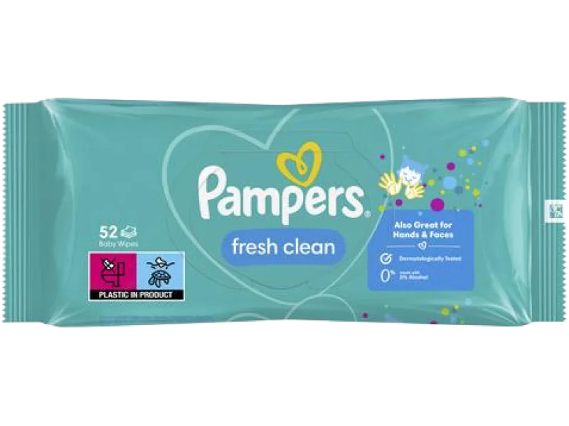 Pampers Fresh Clean Chusteczki nawilżane, 6×52 szt.