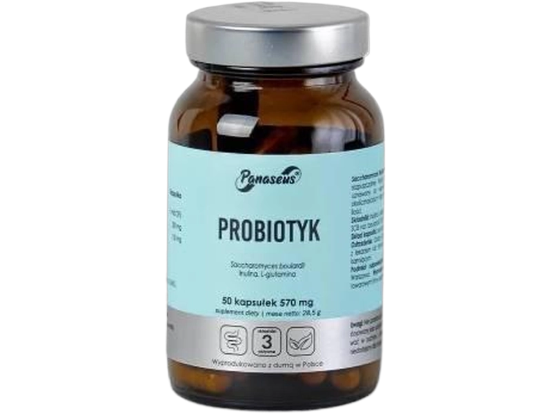 Panaseus Probiotyk saccharomyces boulardii, kapsułki, 50 kaps.