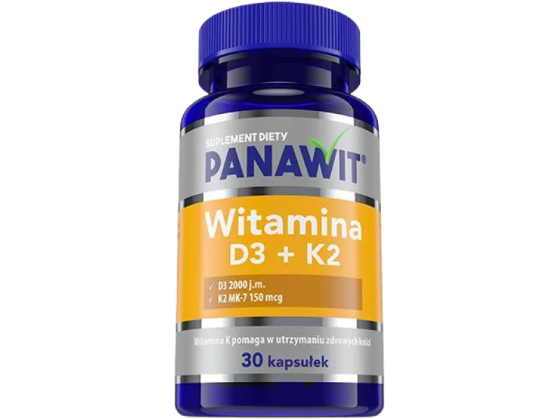 Panawit witamina D3+K2, kapsułki, 30 kaps.