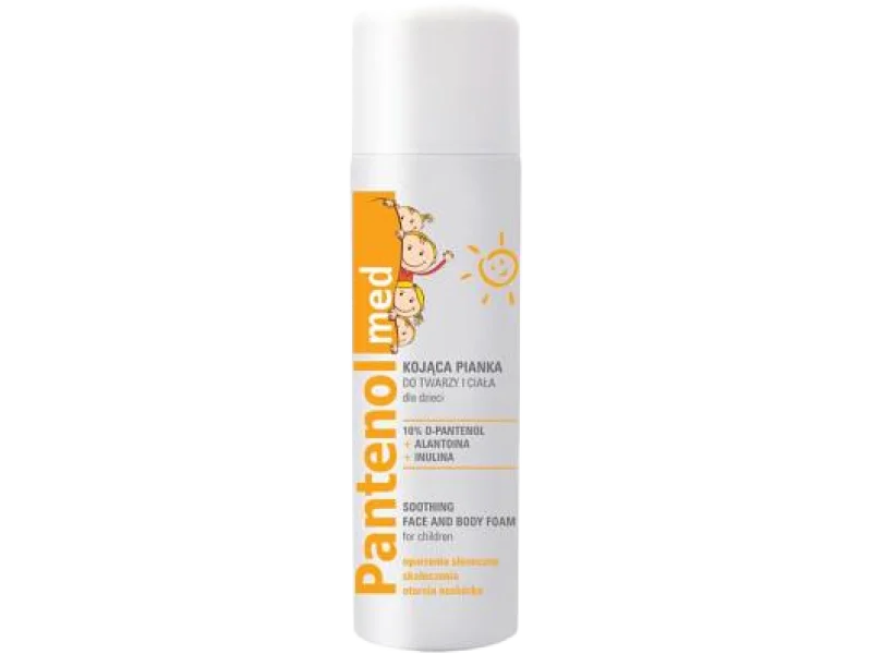 PANTENOL MED Kids kojąca pianka do twarzy i ciała dla dzieci, 150 ml