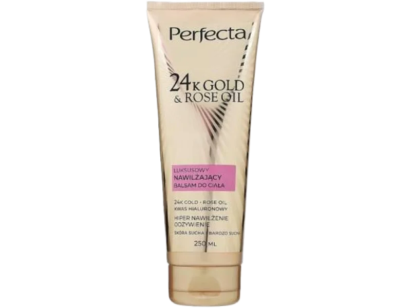 PERFECTA 24K Gold & Rose Oil Luksusowy nawilżający balsam do ciała, 250 ml