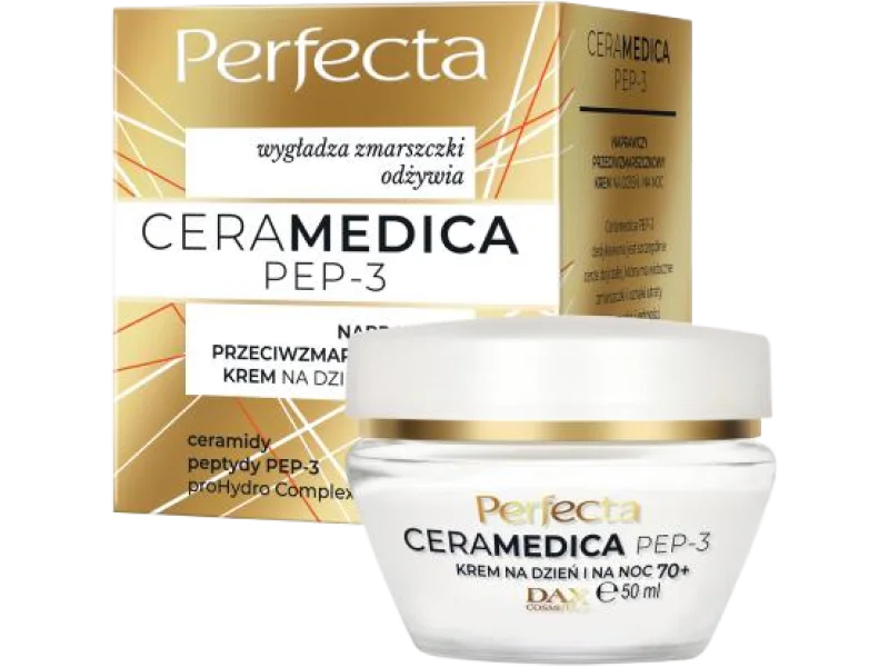 PERFECTA Ceramedica PEP-3 Naprawczy przeciwzmarszczkowy krem na dzień i na noc 70+, 50 ml
