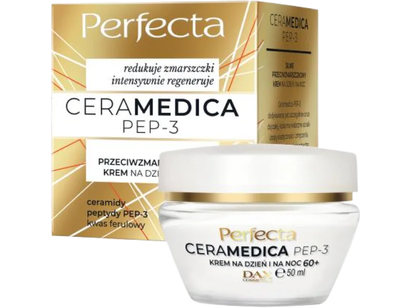 PERFECTA Ceramedica PEP-3 Silnie przeciwzmarszczkowy krem na dzień i na noc 60+, 50 ml
