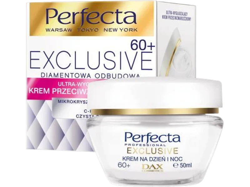 PERFECTA Exclusive Diamentowa Odbudowa Krem ultra-wygładzający na dzień i noc 60+, 50 ml