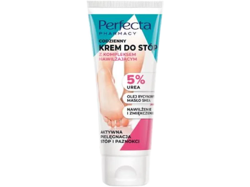 Perfecta Pharmacy Codzienny krem do stóp z kompleksem nawilżającym 5% urea, 5%, 80 ml