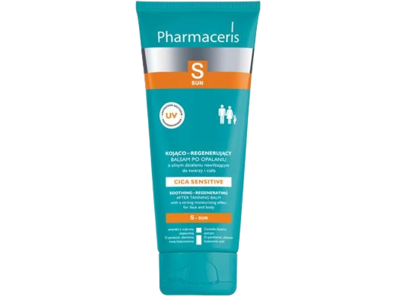 PHARMACERIS S kojąco-regenerujący balsam po opalaniu o silnym działaniu nawilżającym do twarzy i ciała, 200 ml