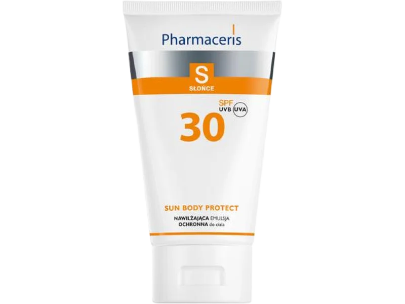 PHARMACERIS S SUN PROTECT Nawilżająca emulsja do opalania SPF30, emulsja na skórę, 150 ml