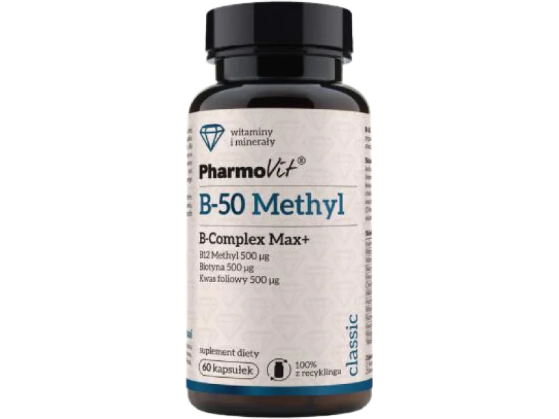 PHARMOVIT B-50 Methyl B-Complex Max+, kapsułki, 60 kaps.
