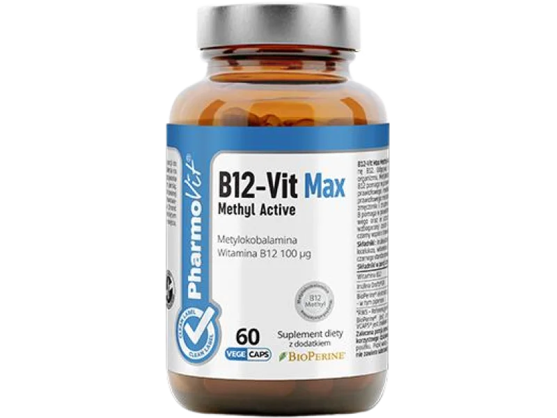 PHARMOVIT B12-Vit Max Methyl Active, kapsułki, 100 µg, 60 kaps.