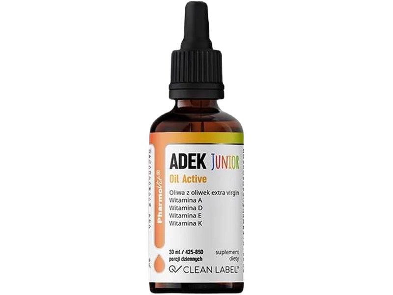 Pharmovit Clean Label witamina ADEK Junior, krople, 30 ml