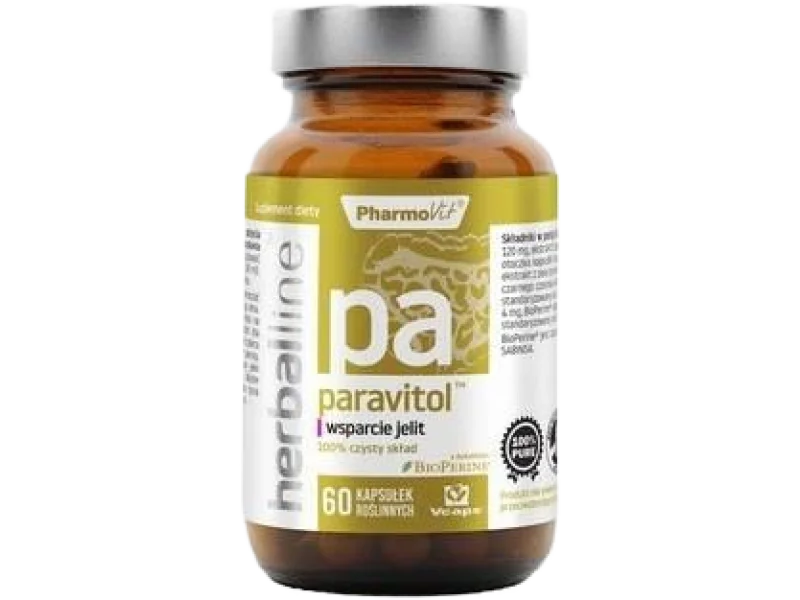 PHARMOVIT Herbaline Paravitol Wsparcie Jelit, kapsułki, 60 kaps.