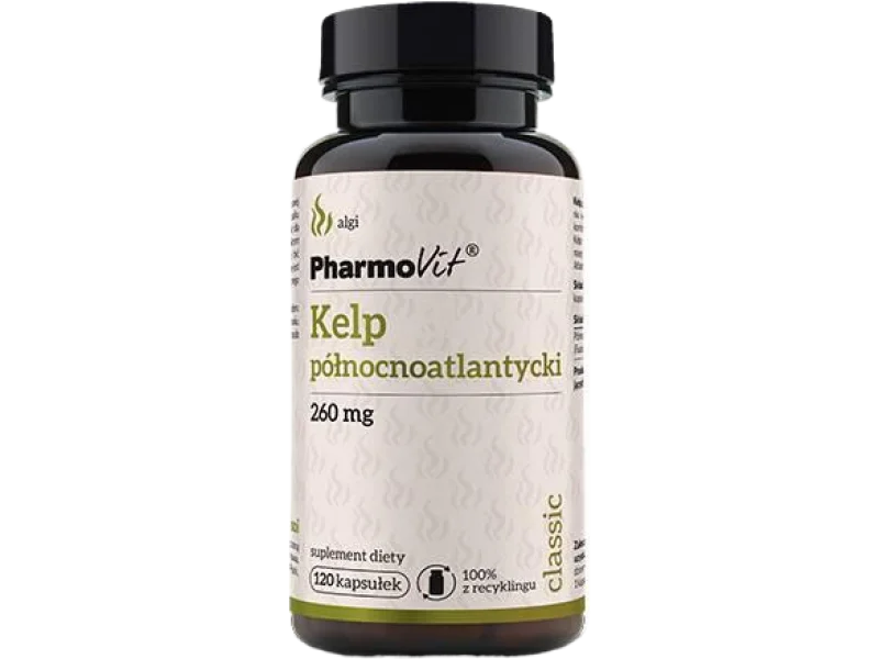 PHARMOVIT Kelp północnoatlantycki, kapsułki, 260 mg, 120 kaps.