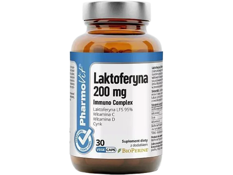 Pharmovit Laktoferyna 200 mg Immuno Complex, kapsułki, 200 mg, 30 kaps.