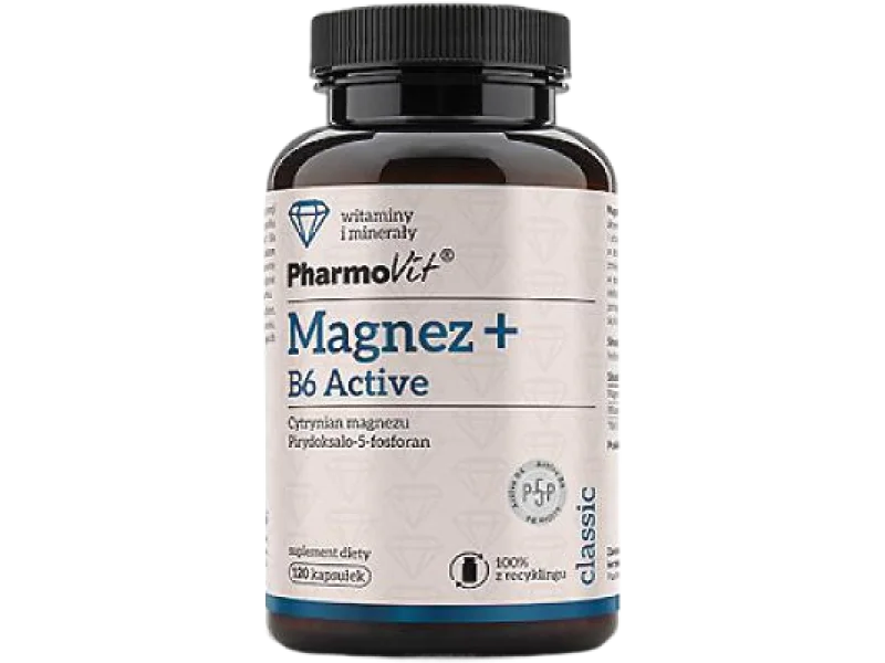 Pharmovit Magnez + B6 Active, kapsułki, 120 kaps.