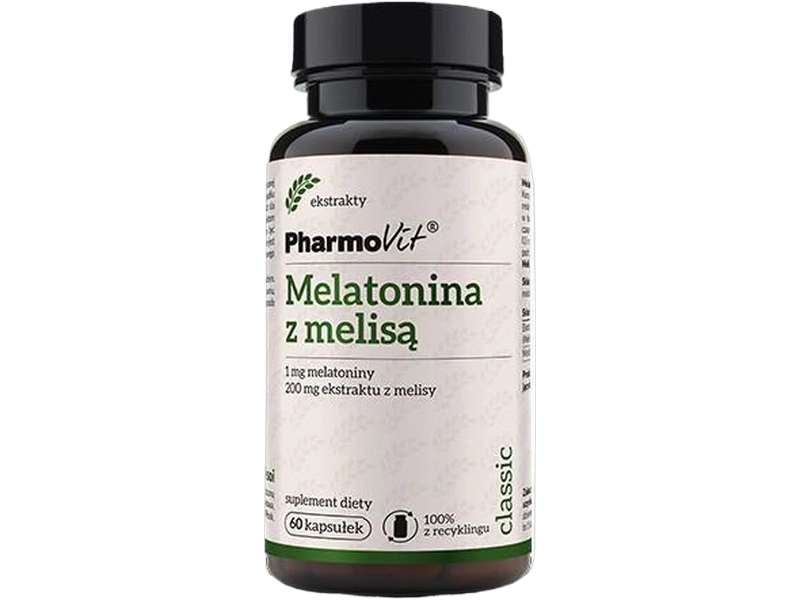 Pharmovit Melatonina z melisą, kapsułki, 1 mg, 60 kaps.