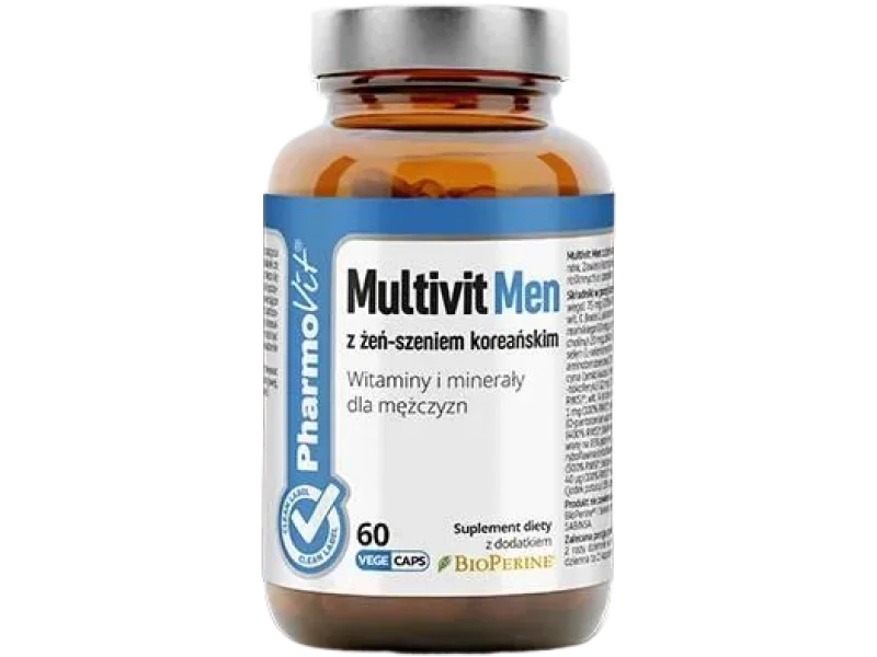Pharmovit Multivit Men z żeń-szeniem koreańskim, kapsułki, 60 kaps.