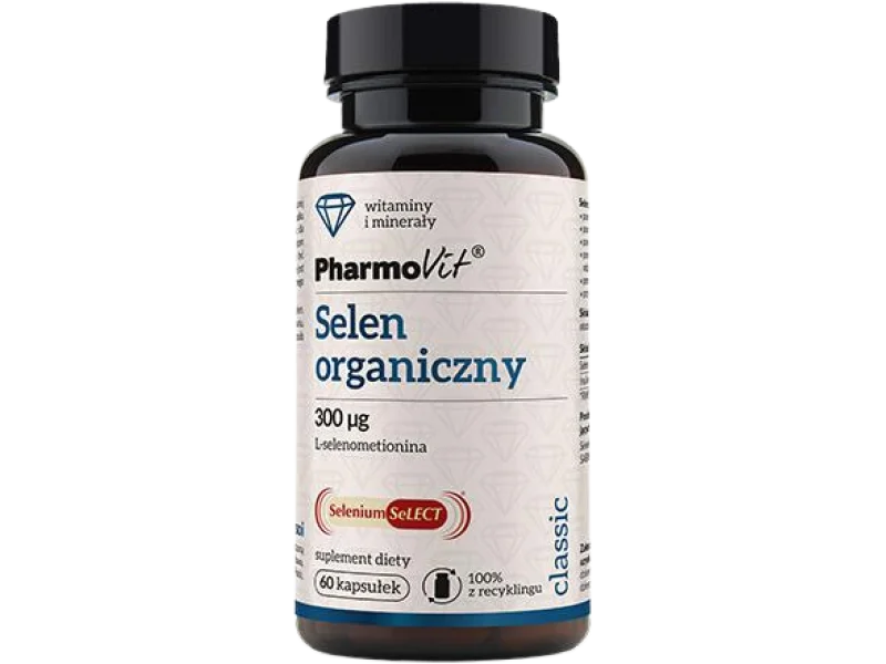 PHARMOVIT Selen organiczny L-selenometionina SeleniumSeLECT, kapsułki, 300 µg, 60 kaps.