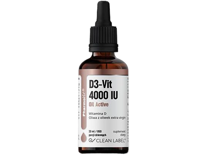 Pharmovit Witamina D3-Vit Oil Active, krople, 100 µg, 30 ml