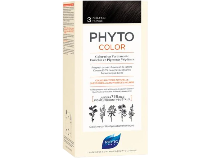 PHYTO COLOR, 3 ciemny kasztan, farba, 50 ml