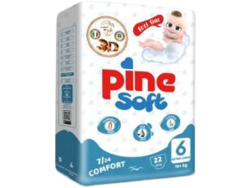 Pine Soft 3D dla dzieci, pieluchy, 22 szt.