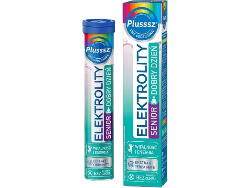 Plusssz Elektrolity Senior Dobry Dzień, tabletki musujące, 24 tabl.