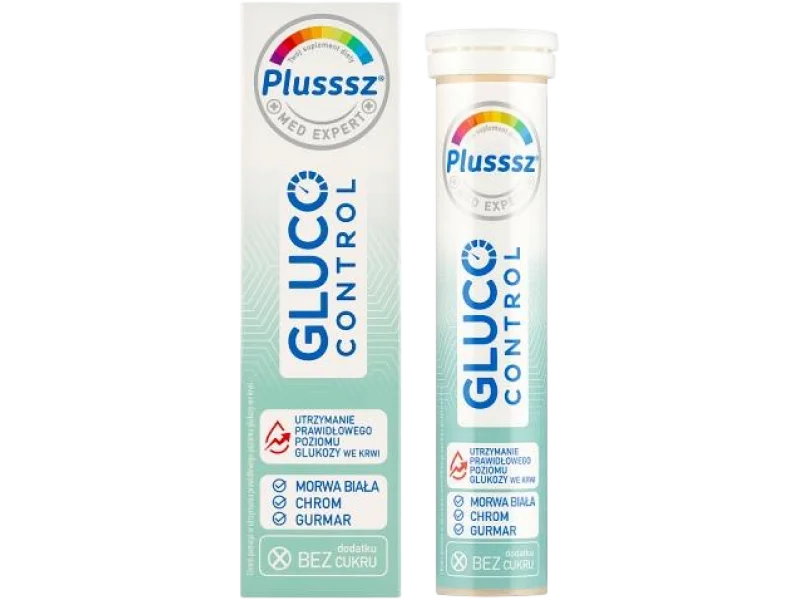 Plusssz Gluco Control, tabletki musujące, 20 tabl.