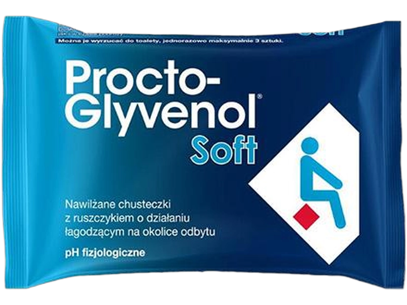 Procto-Glyvenol Soft nawilżane chusteczki dla osób z hemoroidami, 30 szt.