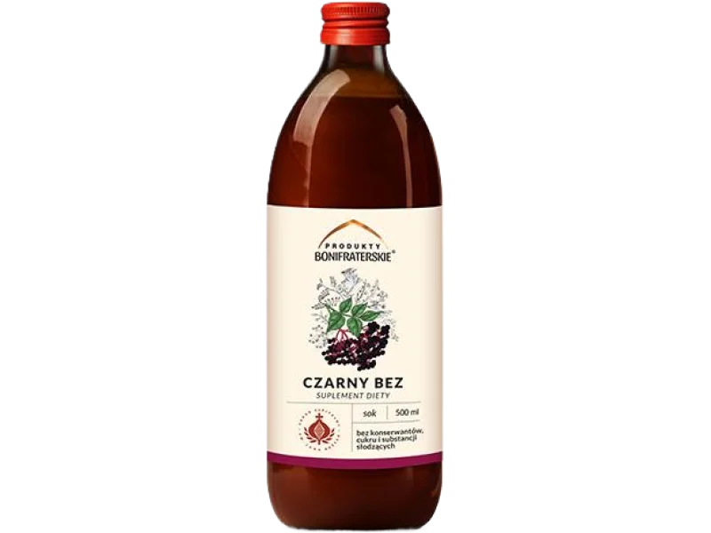 Produkty Bonifraterskie Sok z czarnego bzu, płyn, 500 ml