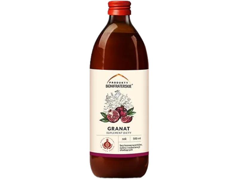 Produkty Bonifraterskie Sok z granatu, płyn, 500 ml