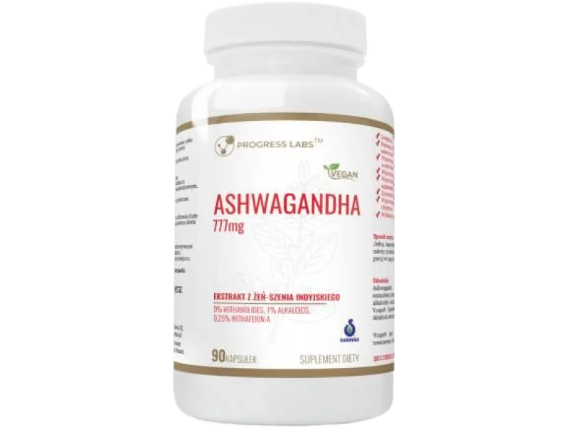 Progress Labs Ashwagandha Extract 777mg, kapsułki, 777 mg, 90 kaps.