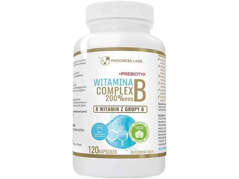Progress Labs Witamina B Complex 200% RWS, kapsułki, 120 szt.