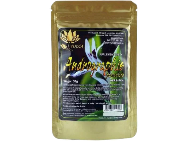 PROHERBIS Andrographis paniculata Brodziuszka wiechowata, zioła do zaparzania, 50 g