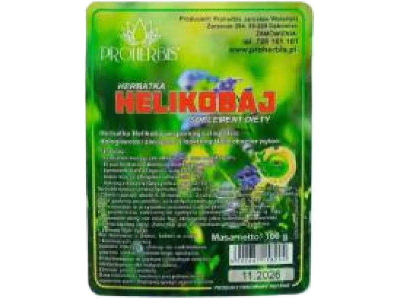 Proherbis Helikobaj Herbatka, zioła do zaparzania, 100 g