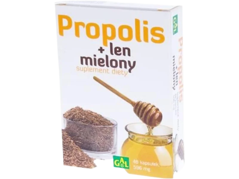 Propolis + Len mielony, kapsułki, 48 kaps.